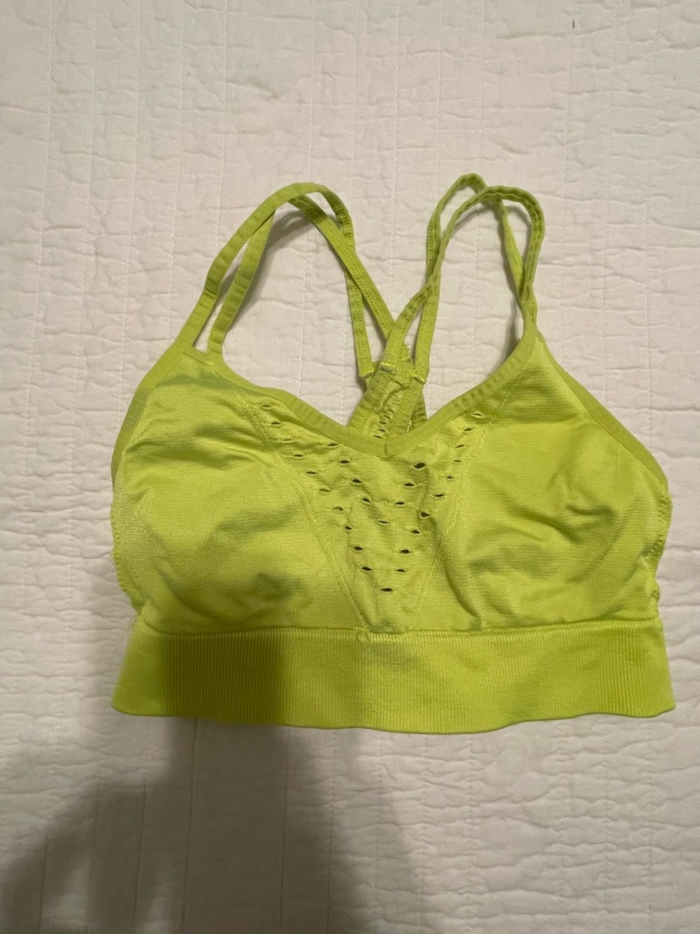 Victoria's Secret Neon Lime Double-Strap Sports Bralette